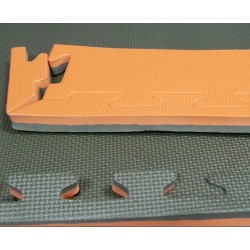 FLOOR TATAMI PUZZLE 2 CM - DARK GREEN AND ORANGE