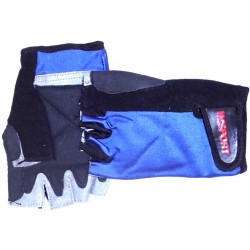 Gants LICRA/PIEL bleu et noir