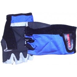 LICRA/PIEL blaue und schwarze Turnhandschuhe