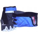 Gants LICRA/PIEL bleu et noir