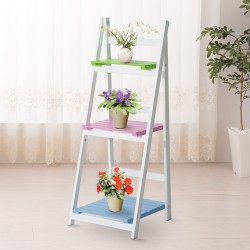 Folding shelf of foot type portable staircase and.