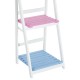Folding shelf of foot type portable staircase and.