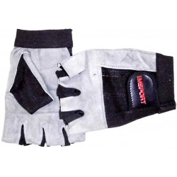 Gants de gym LICRA/PIEL noir et gris