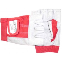 Gants de gym LICRA/PIEL rouge et gris