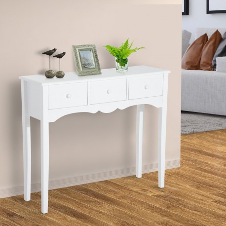 Entrance desk and auxiliary table with 3 boxes.