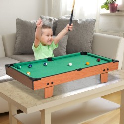 Pool table with wooden accessories for children ...