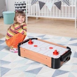 Air hockey wooden table game with fan 2.