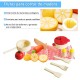 Wooden toy cook with 12 pair accessories.