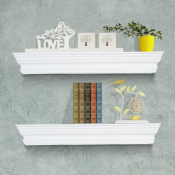 Wooden floating shelf for wall type game.