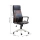 Cadeira tipo cadeira de escritório giratória executiva.