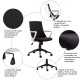 Swivel office chair of modern and juve style.