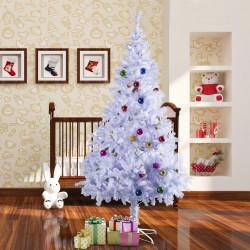 Altura da árvore de Natal 210cm + decoração incluiu árvores 1050 galhos brancos