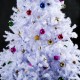 Arbre de Noël hauteur 210cm + décoration arbres 1050 branches blanches