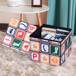 Folding puff stool storage with t.