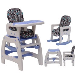 Pantalon multifonctionnel pour bébés 3 en 1 convertible en rocker et table - couleur bleu
