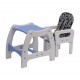 Multifunctional trouser for babies 3 in 1 convertible in rocker and table - blue color