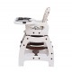 Homcom cadeira tronna e roqueiro 3 em 1 baby slug - cor marrom - hdpe, pp, oxford - 64x50x105cm