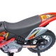 Battery electric motorbike with apole wheels.