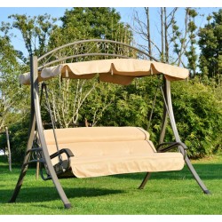 3-seater swing with roof for terrace.