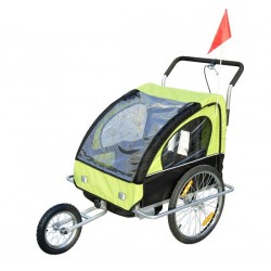 Bicycle trailer for children with 2 beds - cabbage.