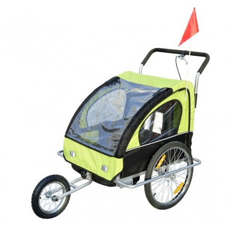 Bicycle trailer for children with 2 beds - cabbage.