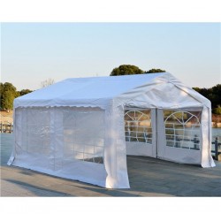 Tent garden pavilion for camping party or wedding.