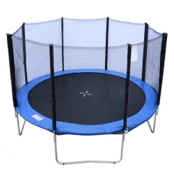 Elastisches Bett ø 366cm + Sicherheitsnetz-Set trampolin...