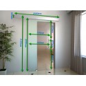 Transparent sliding door of glass without work -...