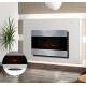 Electric wall fireplace with LED lights - color p.