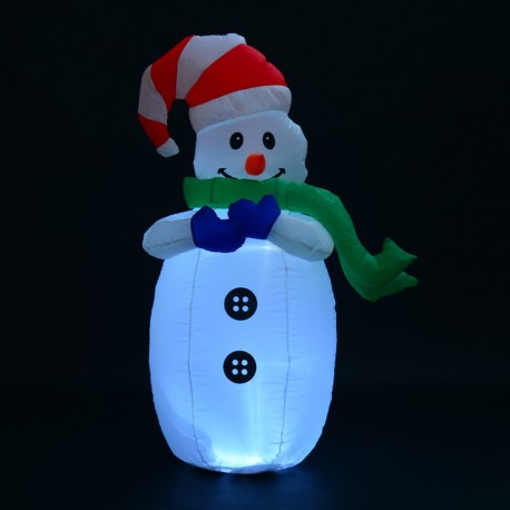 Aufblasbarer Schneemann 55x45x120cm Weihnachtslichter l.