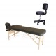 Massage bed folding wood 182 x 60cm tattoo te.