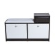 Zapatero Negro Blanco MDF PU 95x57x30cm...