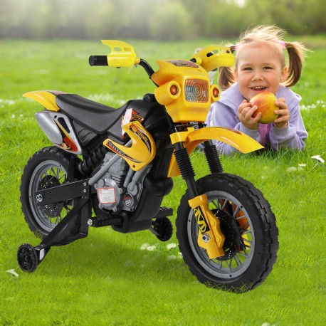 Moto Eléctrica Infantil de Bateria con Ruedas de Ap...