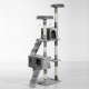 Tree scraper cats grey felpa wood 50x50x170cm...