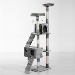 Tree scraper cats grey felpa wood 50x50x170cm...