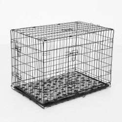 Transportin black abs, steel 60x46x51cm + 1 cushion.