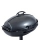 Barbecue electric grid silver and black steel alu.