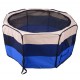 Blu pet park e tessuto oxford beige 114x114x.