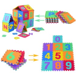 Tappeto puzle colori vari eva schiuma 0.93m22.4...