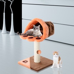 Rascador cat orange and brown felpa 40x40x67cm...