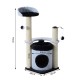 Rascador Gato Gris y Azul Felpa 40x40x94cm...