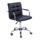 Silla Oficina PU + PVC Negro 52,5x54x82-94cm...