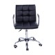 Chaise de bureau pu + pvc noir 52,5x54x82-94cm...