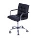 Office chair pu + pvc black 52,5x54x82-94cm...