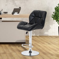 Bar chair pu + black iron 49,5x55x90-111cm...