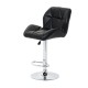 Silla de Bar PU + Hierro Negro 49,5x55x90-111cm...