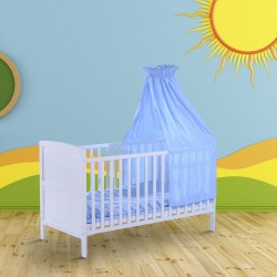 Baby cot blue wood 140x70x147cm...