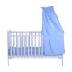 Cuna para Bebe Madera Azul 140x70x147cm...