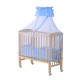 Baby cot blue wood 90x54x140cm...