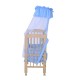 Baby cot blue wood 90x54x140cm...